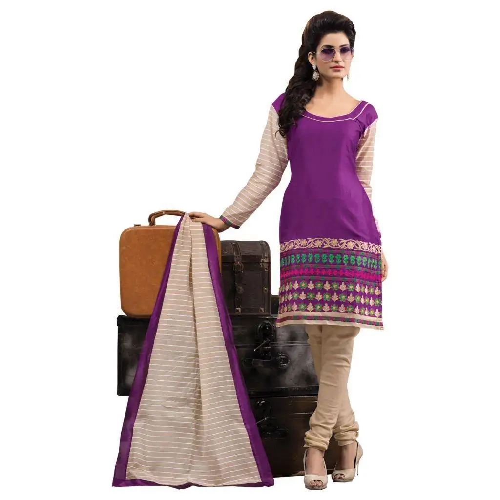 Lavender Color Georgette Fabric Embroidered Function Wear Readymade An