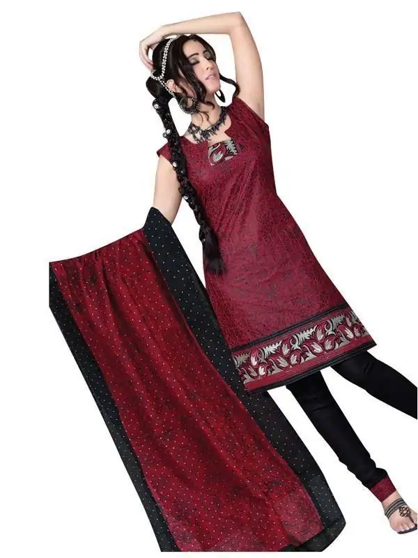 Maroon churidar material on sale