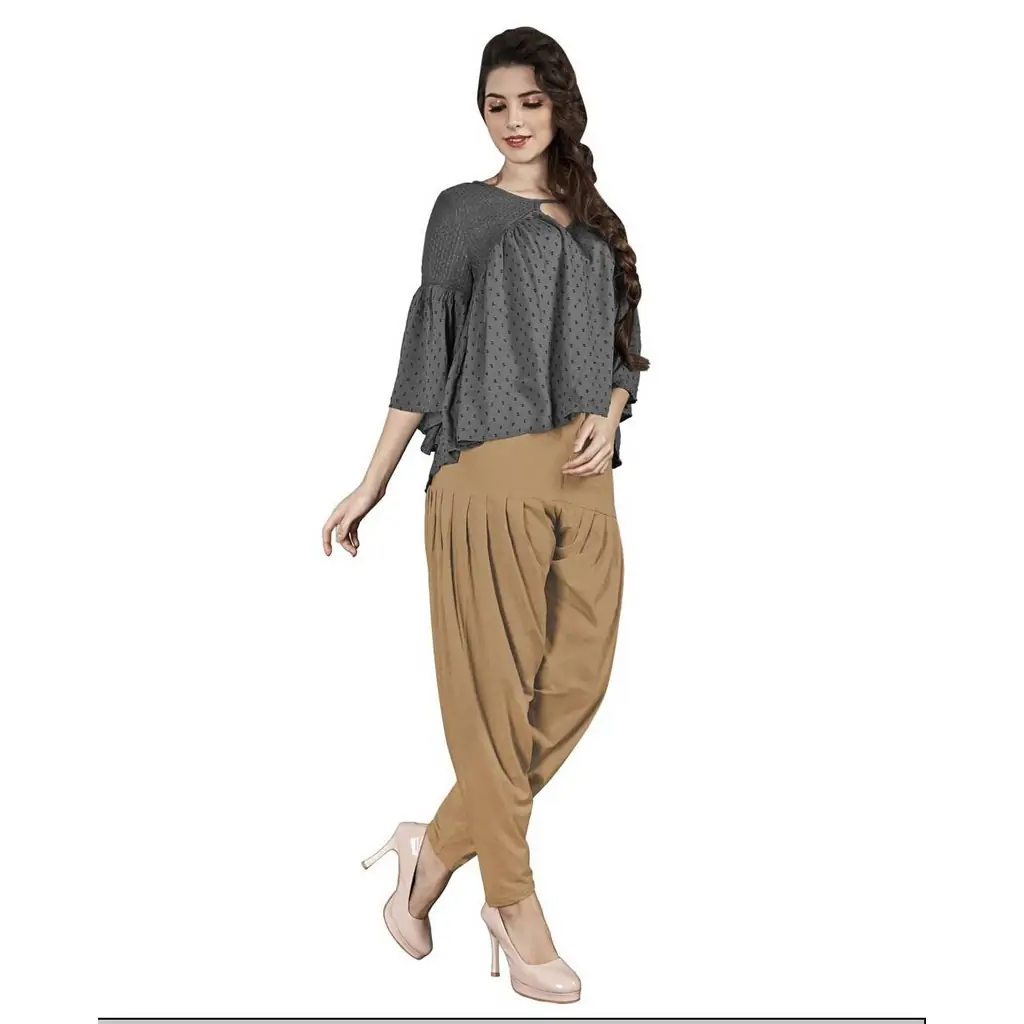Women's Regular Fit Cotton Patiala Pants (PT-88_Beige_2XL) : Amazon.in:  Fashion