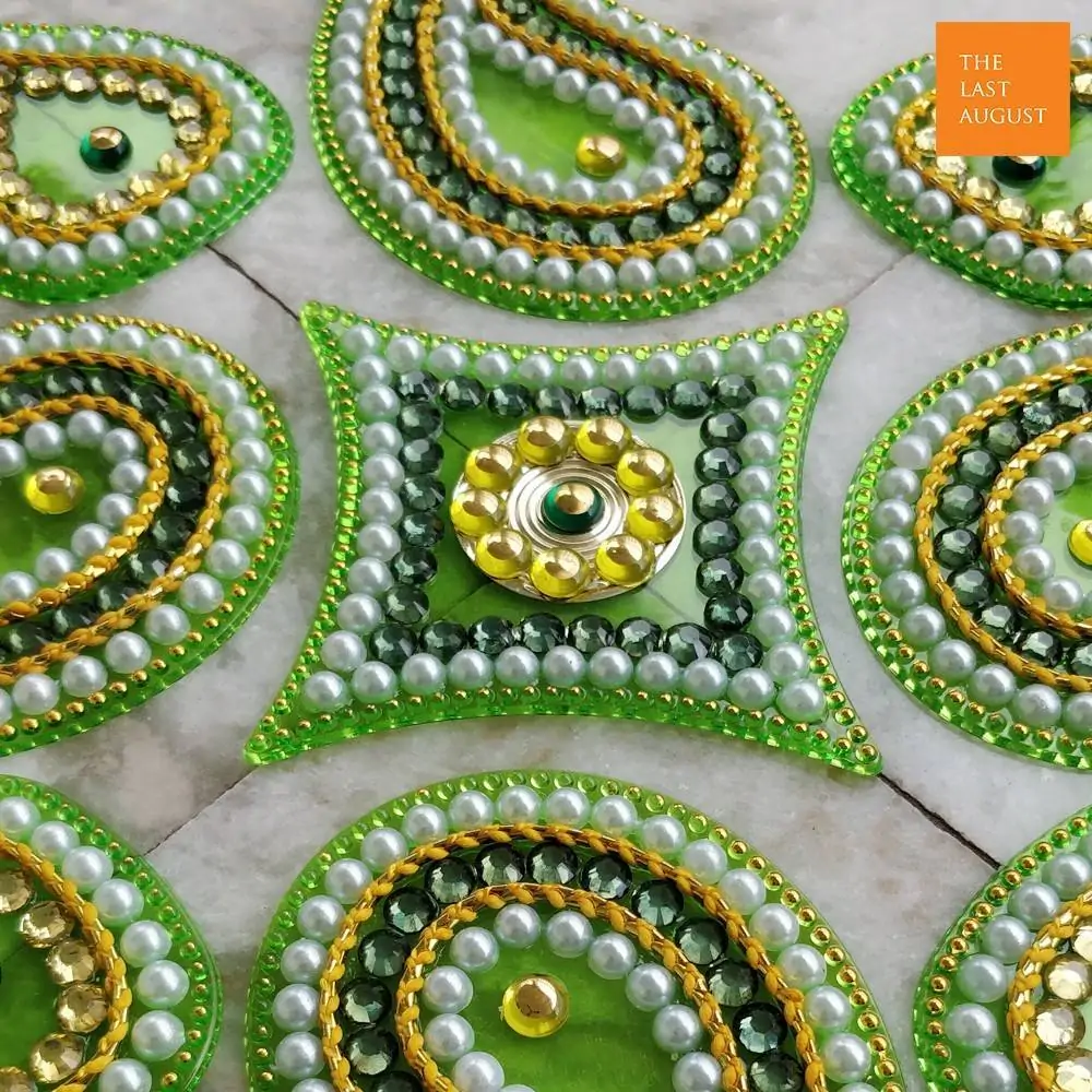 08 TLA HANDMADE PEARL KUNDAN RANGOLI RAN008