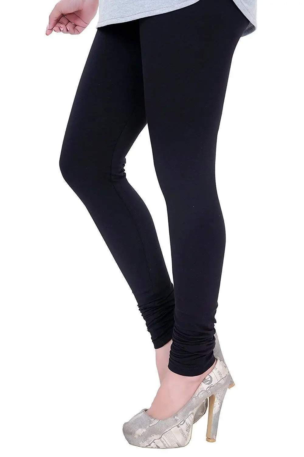 Parrot Green color ladies cotton lycra premium leggings-LGP26