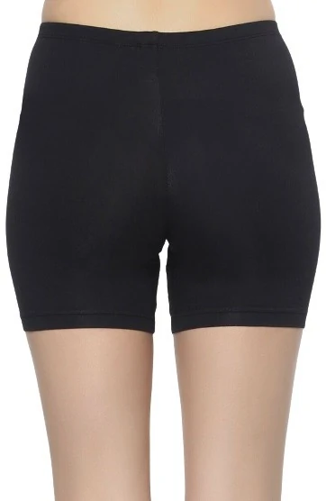 Black Essential Cotton Cycling Shorts