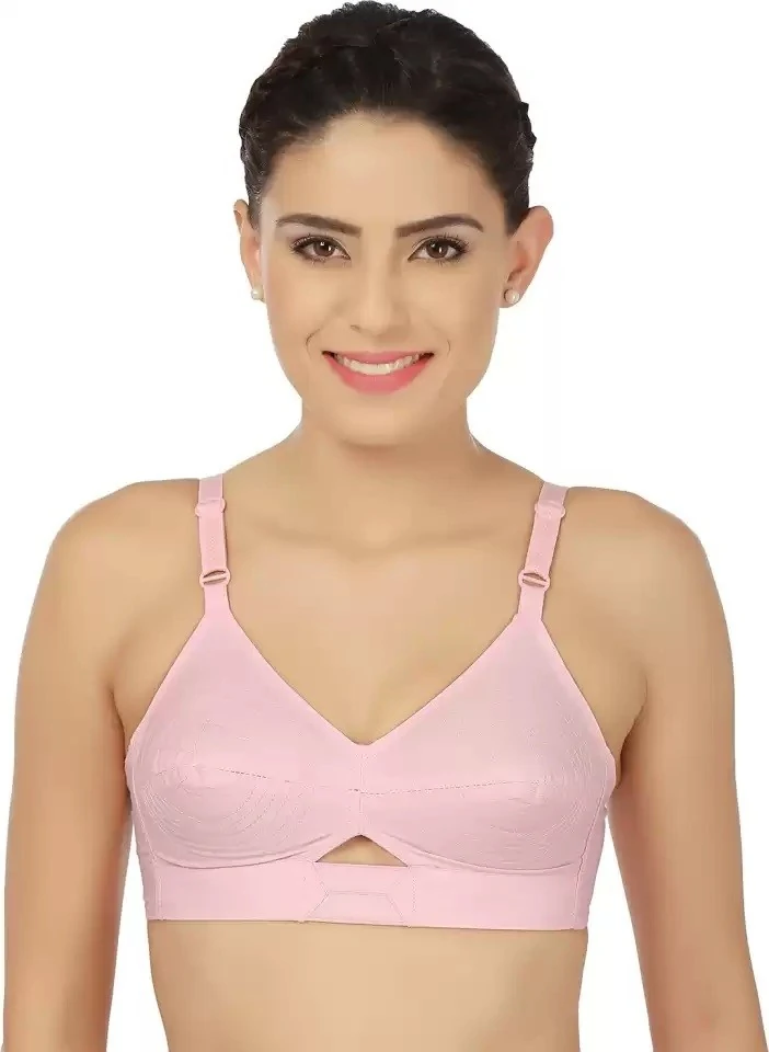 Rupa Chanderkiran Pink Colour Regular Cotton Bra-CHNDRPNK