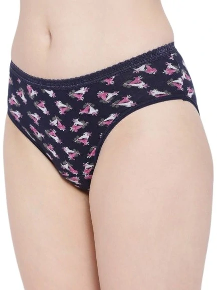 Rupa Women Printed Regular Outer Elastic Panty-102NAVY