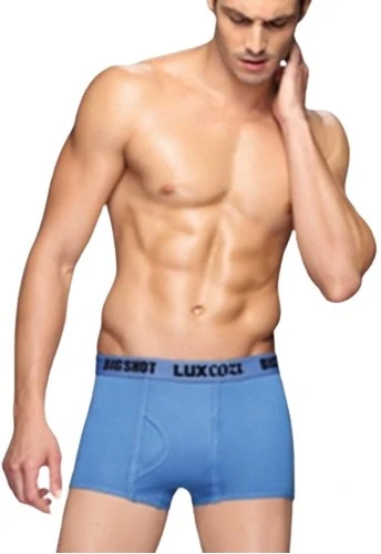 Lux Cozi Blue Colour Men's Underwear-LONGBLU