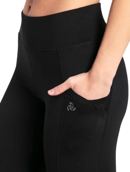 Jockey Black Color Dry Fit Leggings-MW12BLK