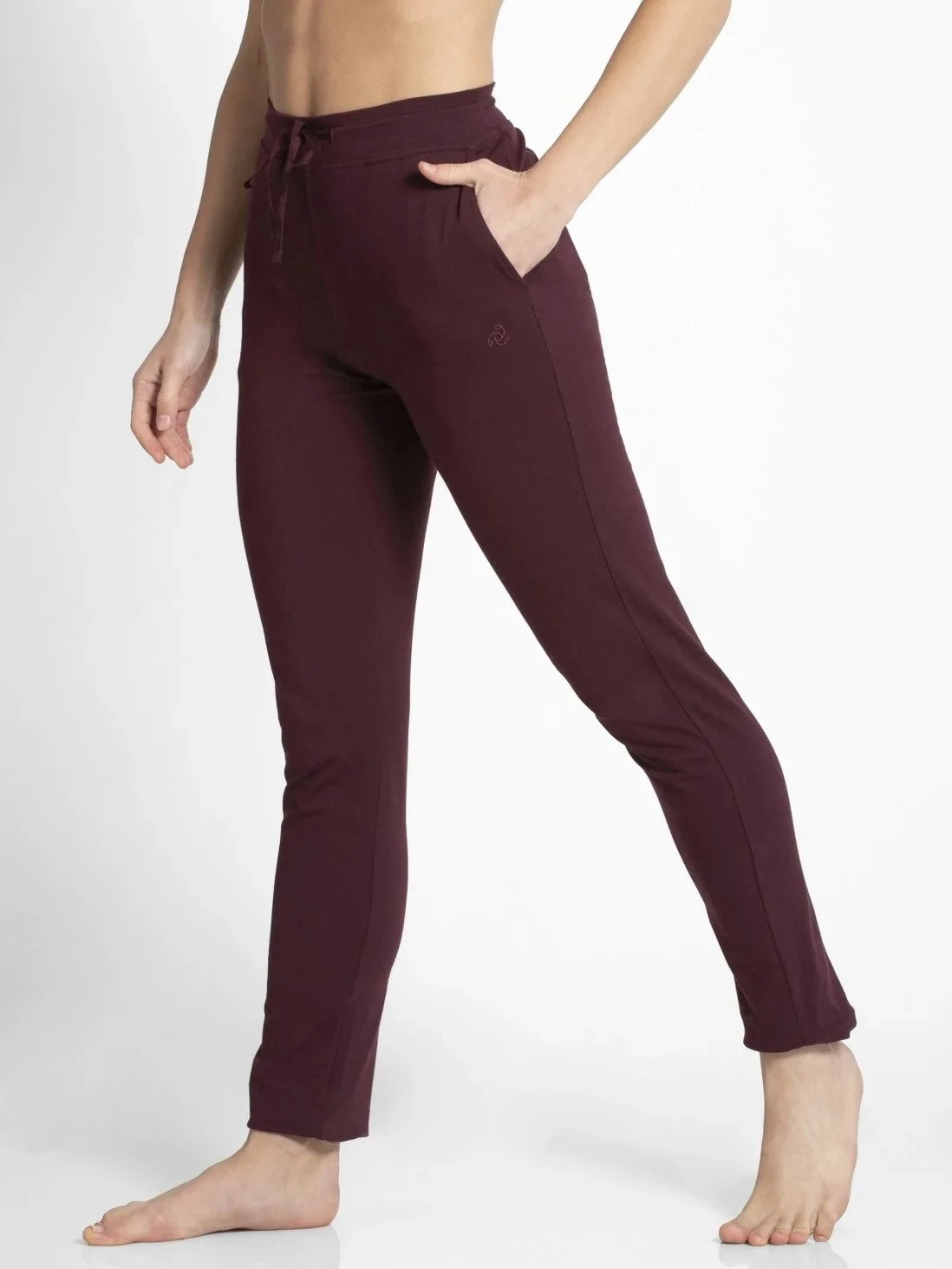Jockey Wine Tasting colour Track Pant for Women with Side Pocket-1301WINTG