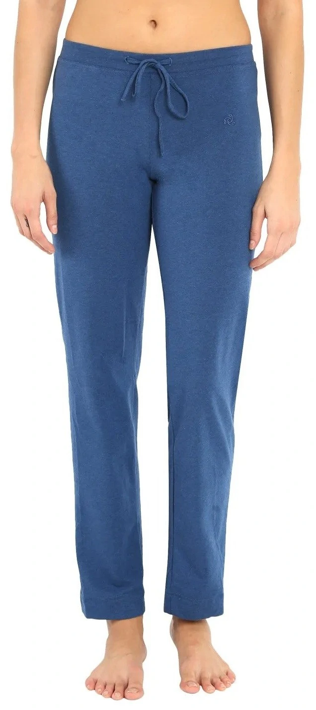 Shop Pants and Pajamas Women Aqua Blue Cotton Solid Full Length Loose Fit  Pants for Women Online 39577260
