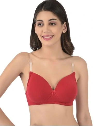 Rupa Butterfly Red Color Full Coverage Padded Bra-2058RED