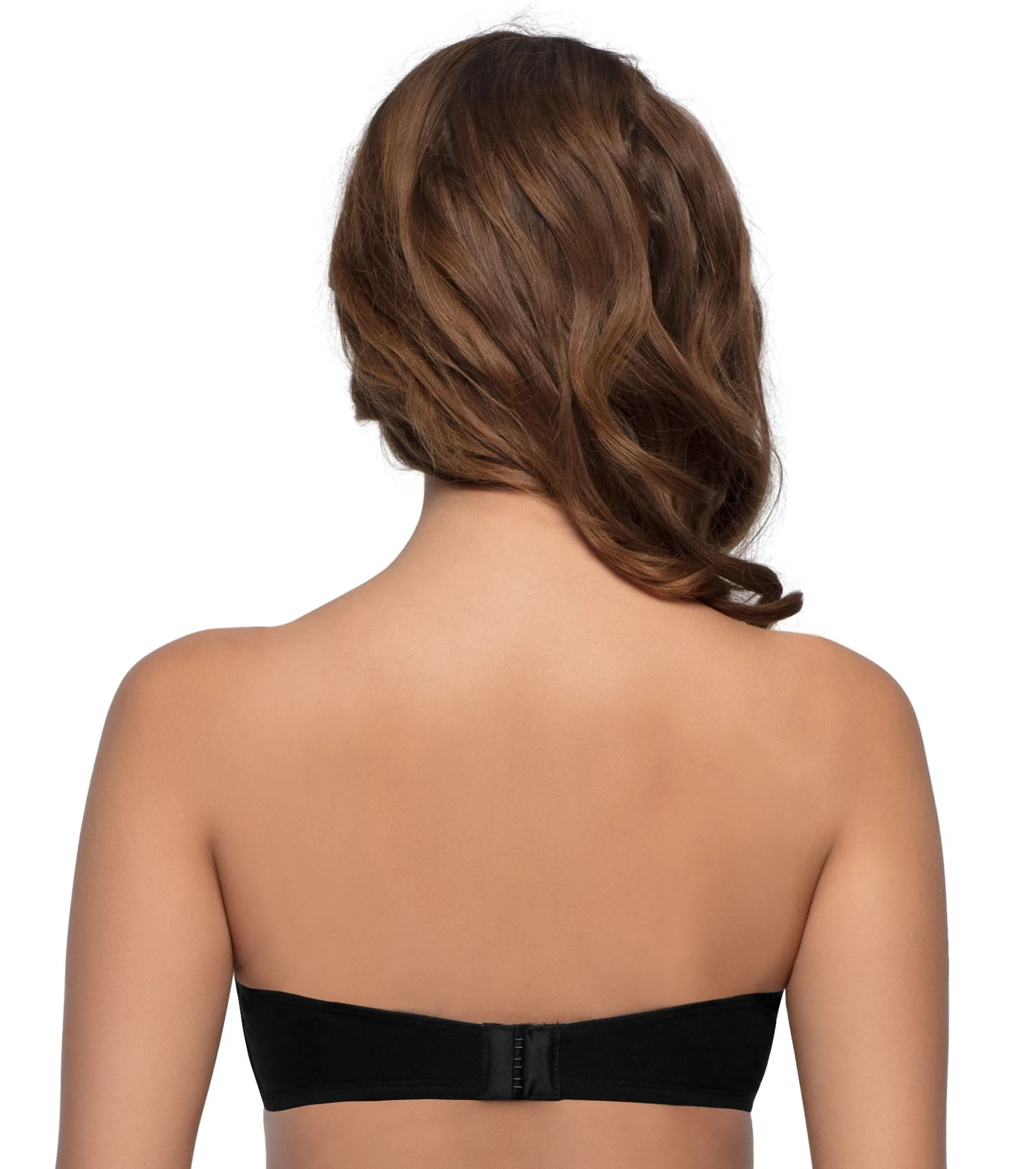 Enamor Black Color Perfect Shaping Wirefree Cotton Strapless Bra-A019BLK