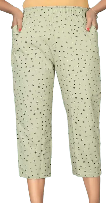 Trendy Cotton Capris For Women-ORC6070