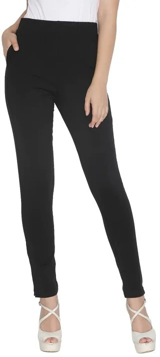 Lyra Slim Fit Women Black Cotton Pant-LYRAP11