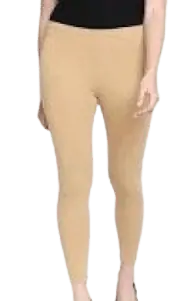 Skin color stretchable cotton ankle Leggings LGA10