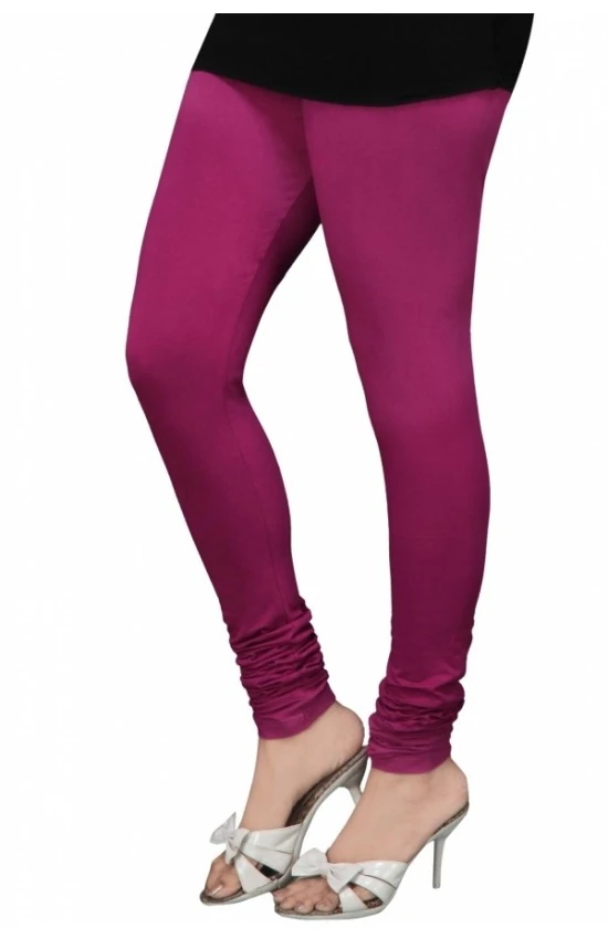 Kryptic Women Cotton Stretched Solid Purple colour Mid-Ankle length Legging-sonthuy.vn
