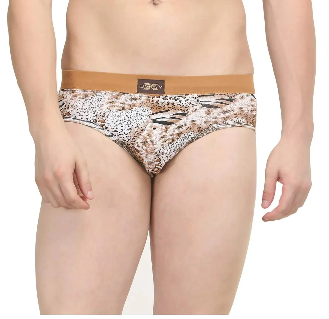 BODY X Mens Printed Briefs-BX06BBRN