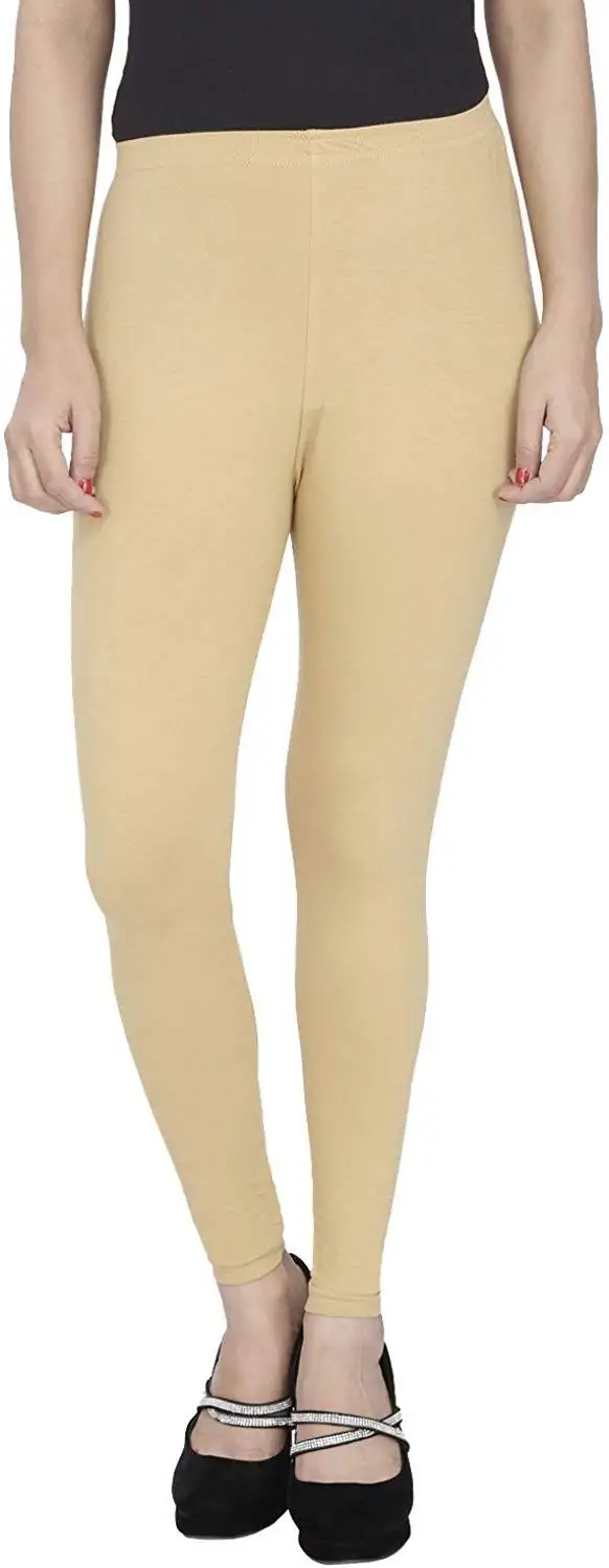Mustard color stretchable cotton ankle Leggings - LGA33