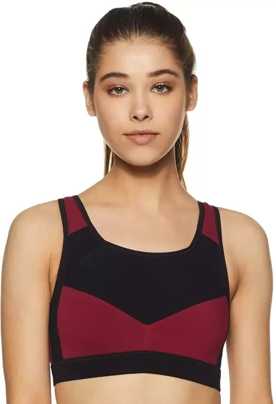 Van Heusen Wine Lightly Padded Racer Back Sports Bra-44004WINE