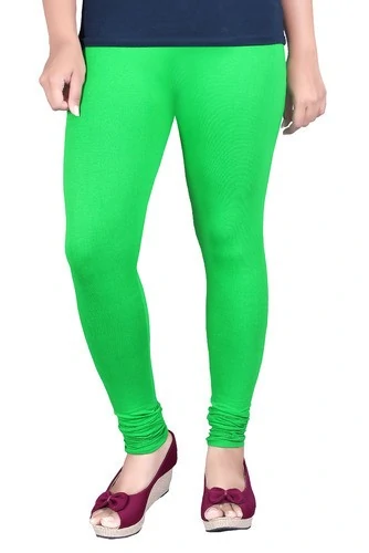 Light Grass Green color ladies cotton lycra premium leggings stitching-LGD61