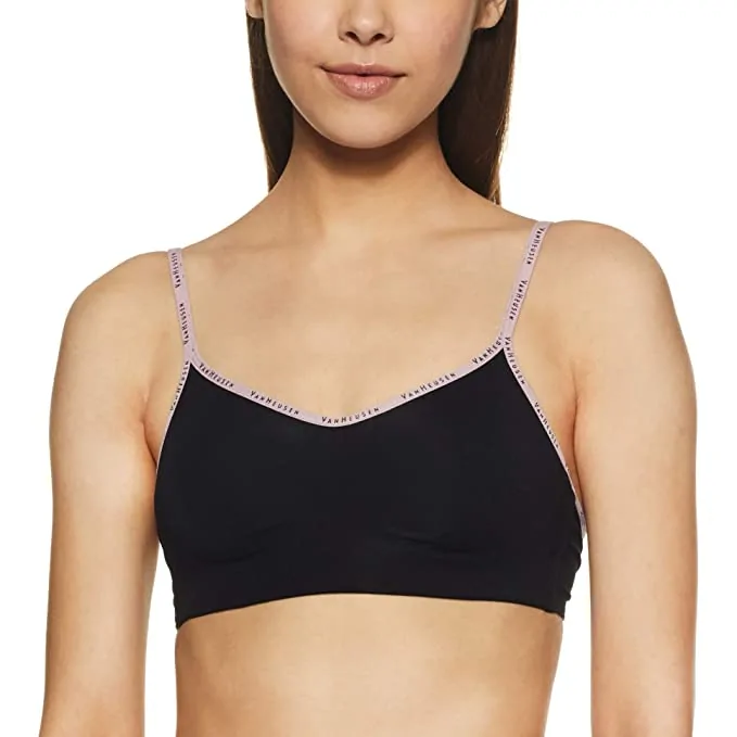 Van Heusen Women Cotton Comfort Cami Bra-11013BLK