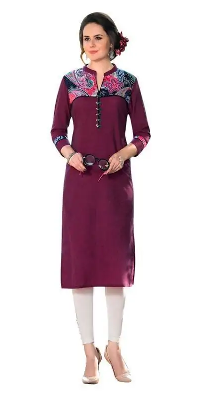 Long Plain Purple Color Kurti at Rs.399/Piece in hyderabad offer by Ariya  Exports