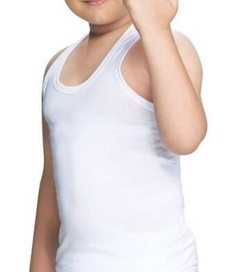 Lux Cozi Boys White Vest for Kids-COZI BOYS