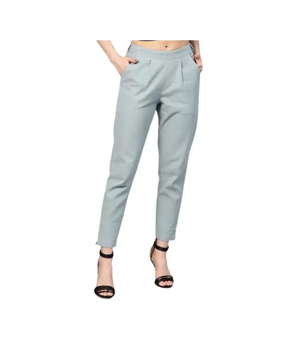 Buy AND Olive Linen Trousers for Women Online  Tata CLiQ