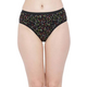 Rupa Women Printed Regular Outer Elastic Panty-102BLK